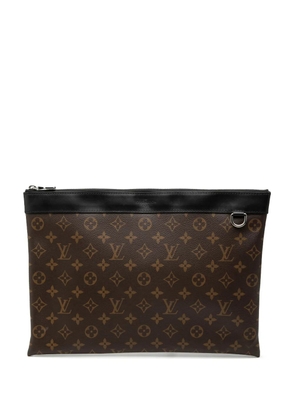 Louis Vuitton Pre-Owned 2020 Monogram Macassar Discovery Pochette GM clutch bag - Brown