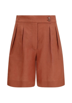 Loro Piana Dorin pleated shorts - Orange