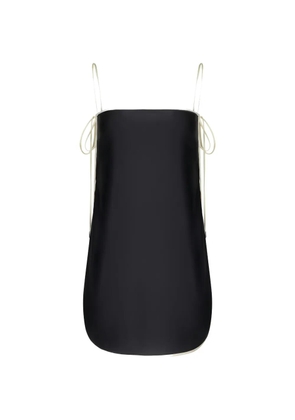 TEMILY contrast-trim spaghetti-strap mini dress - Black