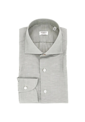 BORRIELLO NAPOLI slub-texture spread-collar shirt - Grey