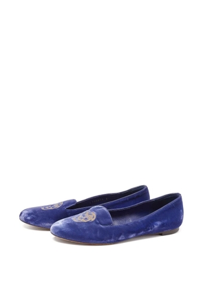 Alexander McQueen Pre-Owned skull-motif loafers - Blue