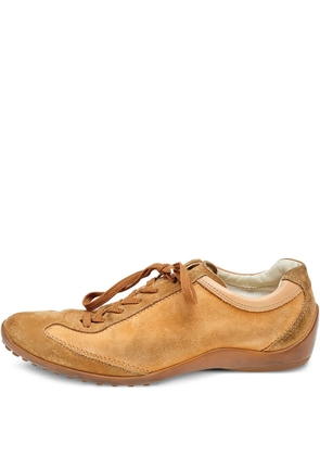 Tod's Vintage pre-owned suede lace-up sneakers - Brown