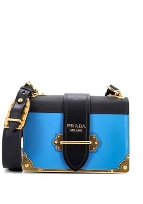 Prada Pre-Owned Cahier Leather and Saffiano Leather Small crossbody bag - Blue
