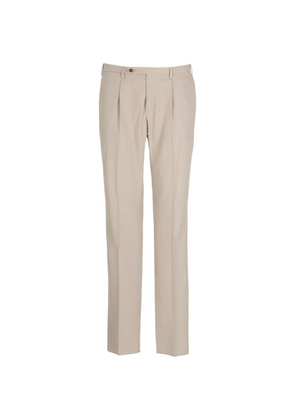 Incotex pleated pressed-crease trousers - Neutrals