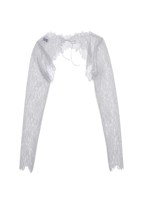 PAULINE DUJANCOURT lace-knit bolero - Grey