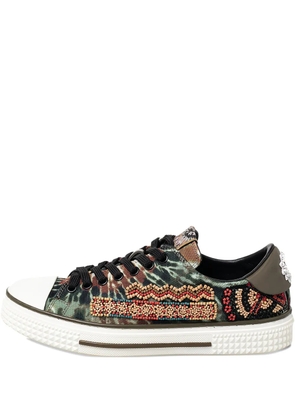Valentino Garavani Pre-Owned embellished low-top sneakers - Green