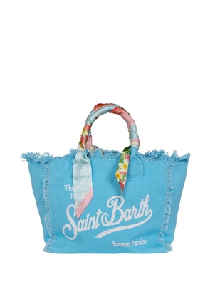 MC2 Saint Barth Canvas Vanity fringed tote bag - Blue