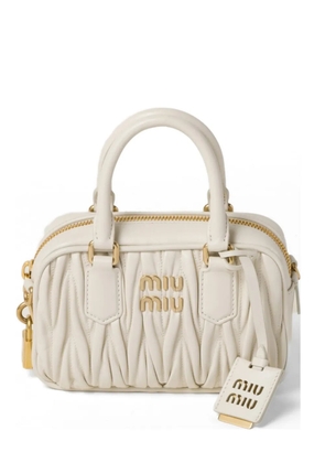 Miu Miu Arcadie Matelassé nappa-leather bag - Neutrals