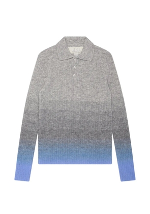 ERL KIDS gradient ribbed-knit polo shirt - Grey