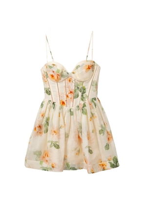 ZIMMERMANN floral corset dress - Neutrals