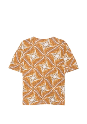 Ferragamo Pre-Owned 1980s leopard-print T-shirt and skirt - Orange