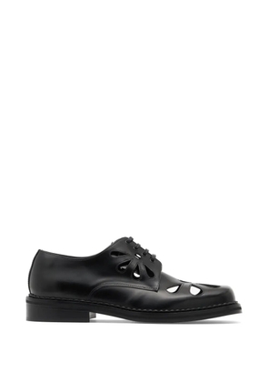 Simone Rocha Daisy cut-out lace-up loafers - Black