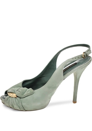 Louis Vuitton Pre-Owned 110mm suede pumps - Green