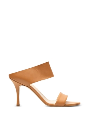 CHUCKIES double-strap heeled sandals - Brown
