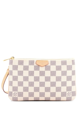 Louis Vuitton Pre-Owned Double Zip Pochette Damier clutch bag - White
