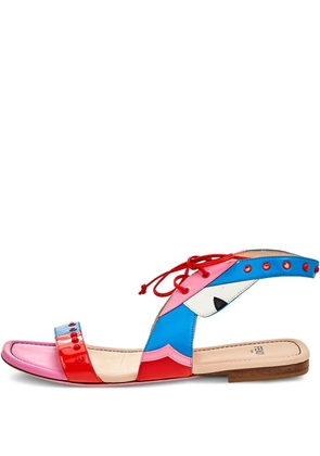 Fendi Pre-Owned colourblock sandals - Blue