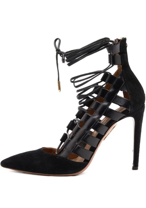 Aquazzura pre-owned 100mm Amazon suede pumps - Black