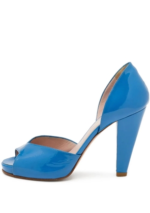 Chloé Pre-Owned 100mm peep-toe pumps - Blue