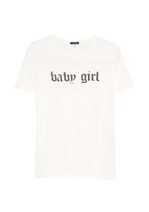 R13 Baby Girl logo-print T-shirt - Neutrals