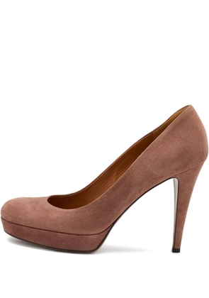 Gucci Pre-Owned 115mm suede platform pumps - Pink