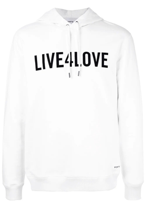 Ports V slogan hoodie - White