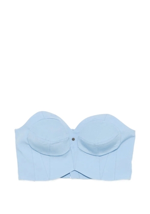 Rabanne corset-style cropped top - Blue