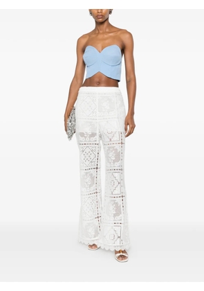 Rabanne corset-style cropped top - Blue