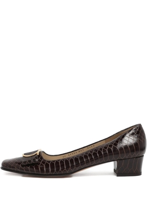 Ferragamo Pre-Owned leather heeled pumps - Brown