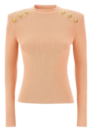 Balmain button-detail knitted sweater - Pink