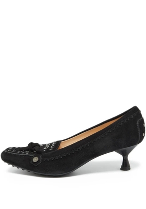 Tod's Vintage studded kitten-heel pumps - Black