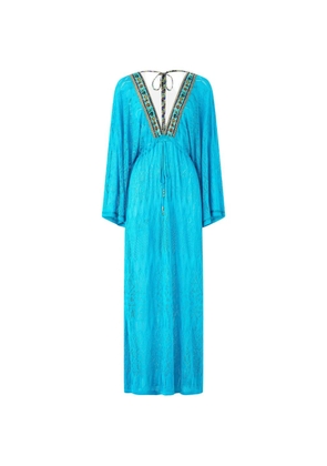 Camilla V-neck kaftan - Blue
