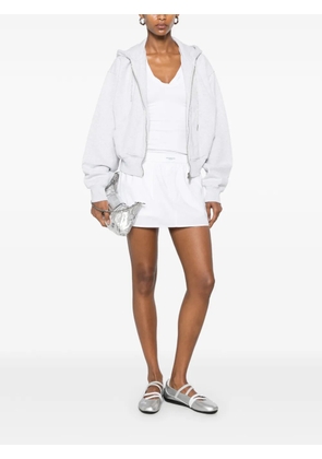Alexander Wang mini logo-patch boxer-style shorts - White