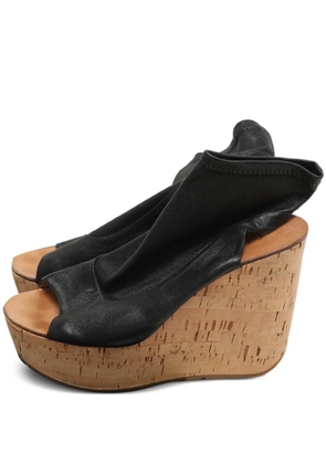 Chloé Pre-Owned cut-out wedge-sole boots - Black