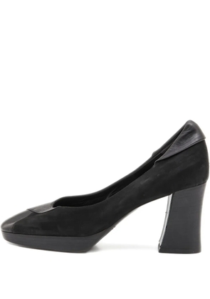 Celine Pre-Owned Leather Suede Platform Shoes - Black