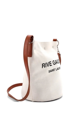 Saint Laurent Pre-Owned Rive Gauche Canvas bucket bag - Neutrals