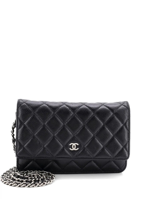 CHANEL Pre-Owned Wallet on Chain Quilted Caviar crossbody bag - Black