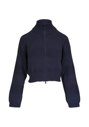 Brunello Cucinelli sequin-embellished zip-up cardigan - Blue