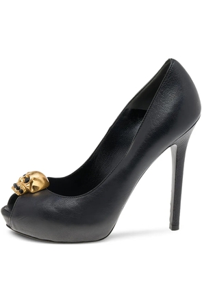 Alexander McQueen Pre-Owned 115mm leather heeled pumps - Black