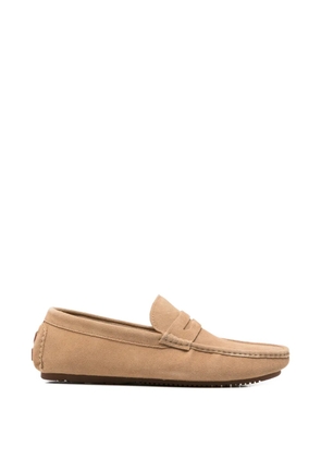 SERGIO MORETTI FIRENZE suede penny loafers - Neutrals