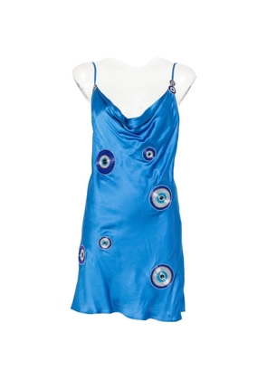 Leslie Amon La Galli bead-embellished dress - Blue