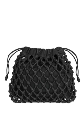 The Frankie Shop small Morgan mesh-overlay pouch bag - Black