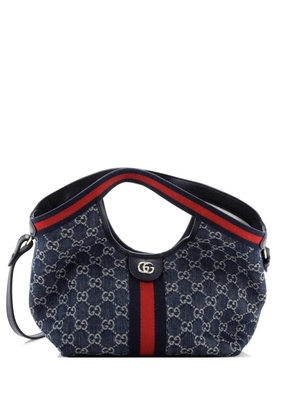 Gucci Pre-Owned Giglio GG Denim Small tote bag - Blue