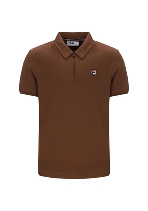 Fila Ettore logo-patch polo shirt - Brown