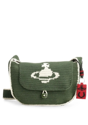 Vivienne Westwood Lucky Halfmoon crochet shoulder bag - Green