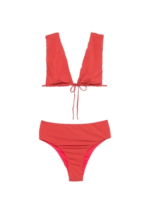 Osklen plunging tie-fastening bikini - Red