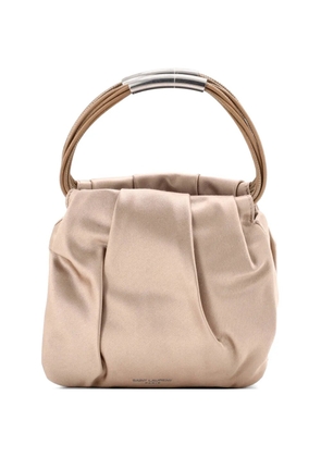 Saint Laurent Pre-Owned Pochon Top Handle Bag Satin Mini satchel - Neutrals