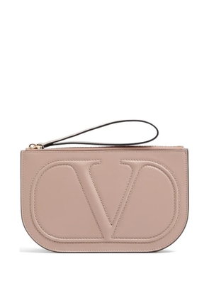 Valentino Garavani VLogo Walk calfskin pouch - Pink
