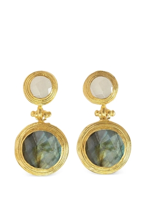 Ottoman Hands Lilis gemstone drop earrings - Gold