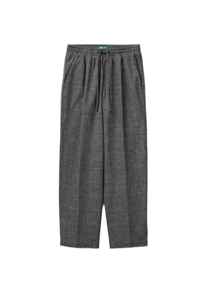 Benetton Prince of Wales check-pattern straight-leg trousers - Grey