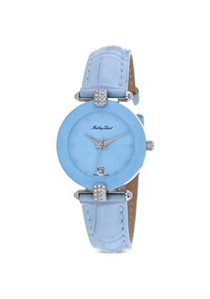 Mathey Tissot Pyramide crystal-embellished 26mm watch - Blue